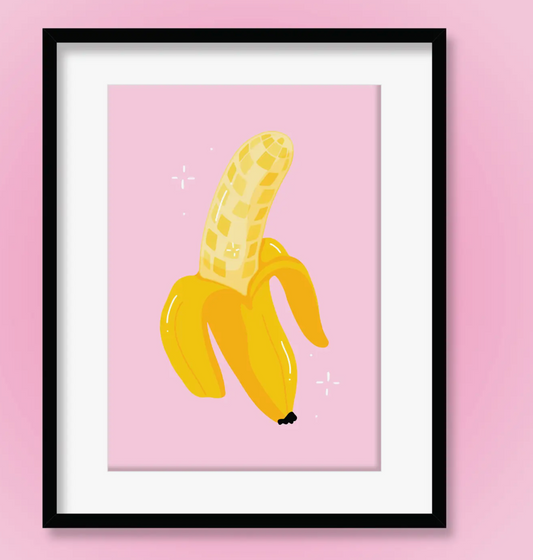 Groovy Banana Disco Ball - Art Print